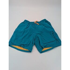 Nike Swim Men's JDI Black Swoosh Icon 7" Volley Short Size Large Blue